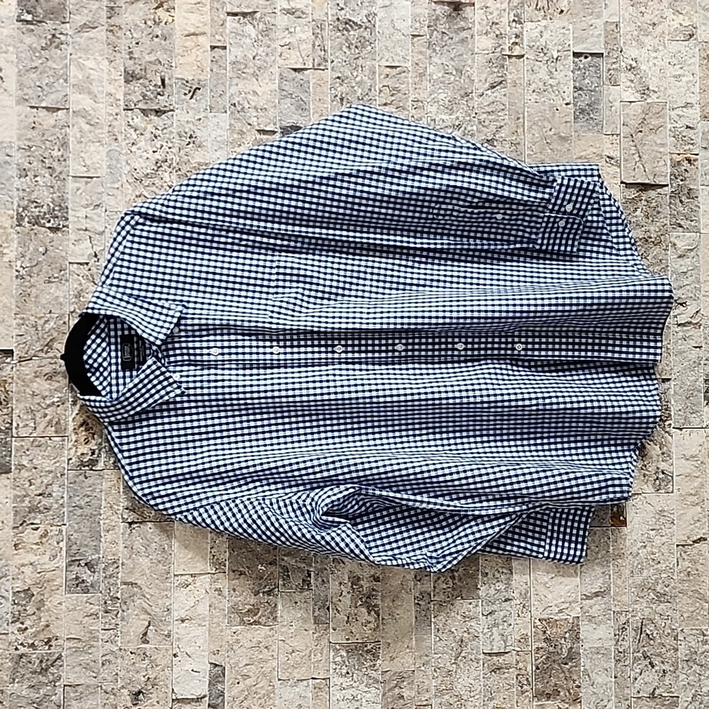 Berkley Jensen Classic Fit Shirt Mens Blue Wrinkle Free Long Sleeve